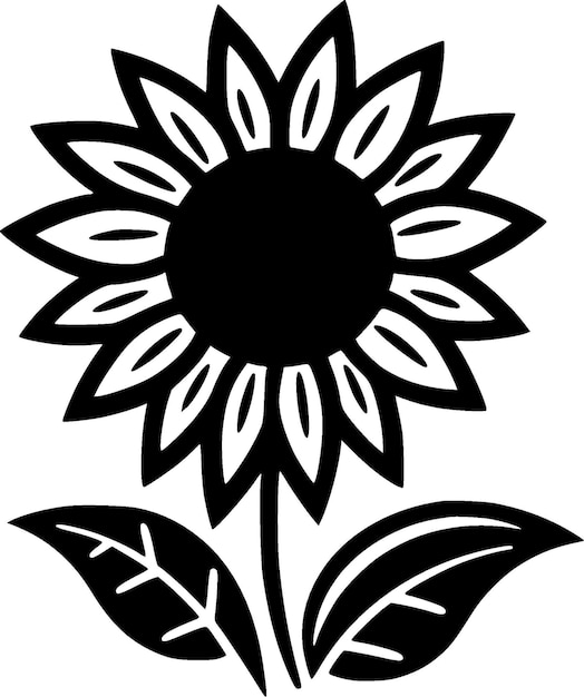 Vector flower minimalist en flat logo vector illustratie