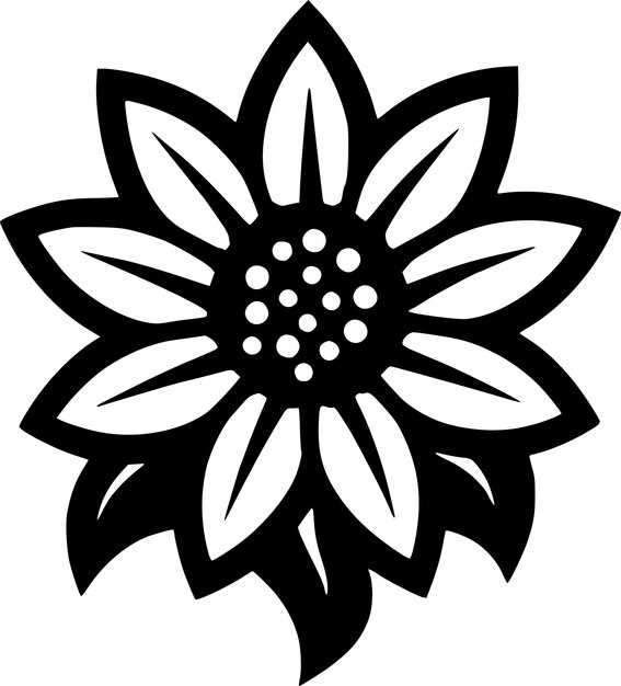 Vector flower minimalist en flat logo vector illustratie