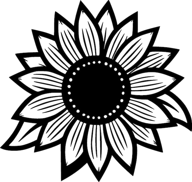 Vector flower minimalist en simple silhouette vector illustratie