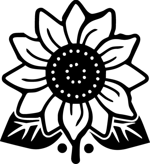 Vector flower minimalist and flat logo vector illustration