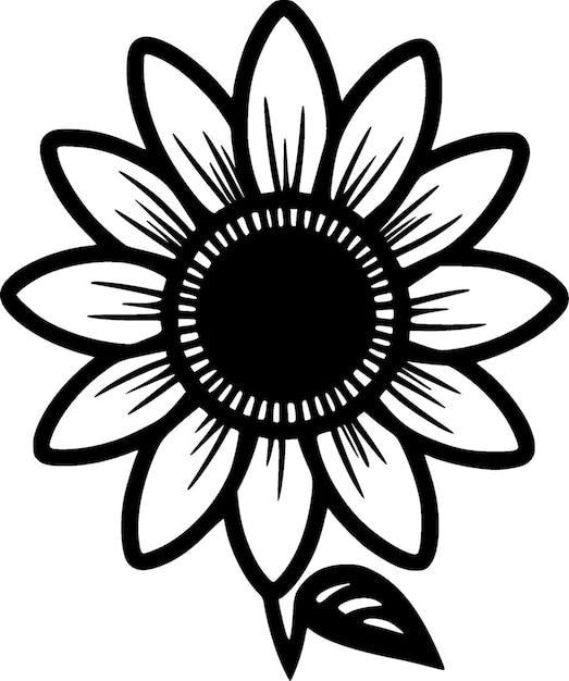 Premium Vector | Flower minimalist and flat logo vector illustration