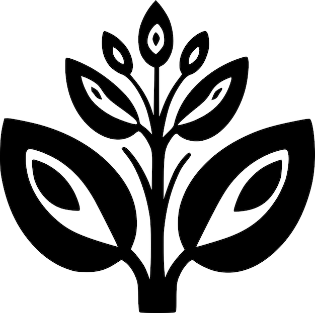 Vettore illustrazione vettoriale di flower minimalist e flat logo