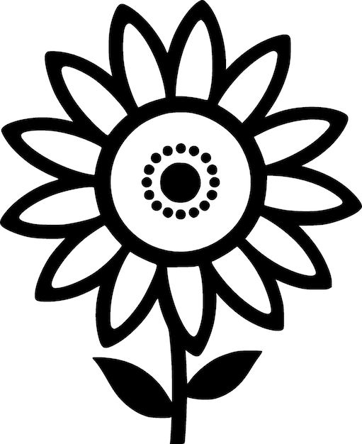 Flower Minimalist and Simple Silhouette Vector illustration