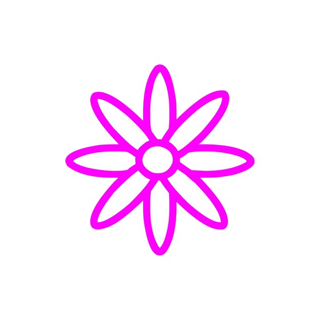 Flower modern shape icon logo design