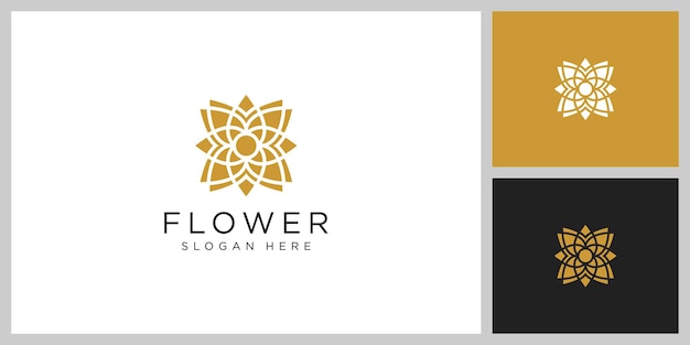 Flower nature logo design template vector