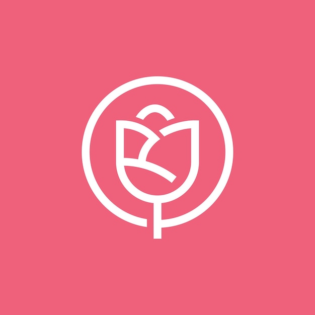 цветок природа логотип дизайн вектор