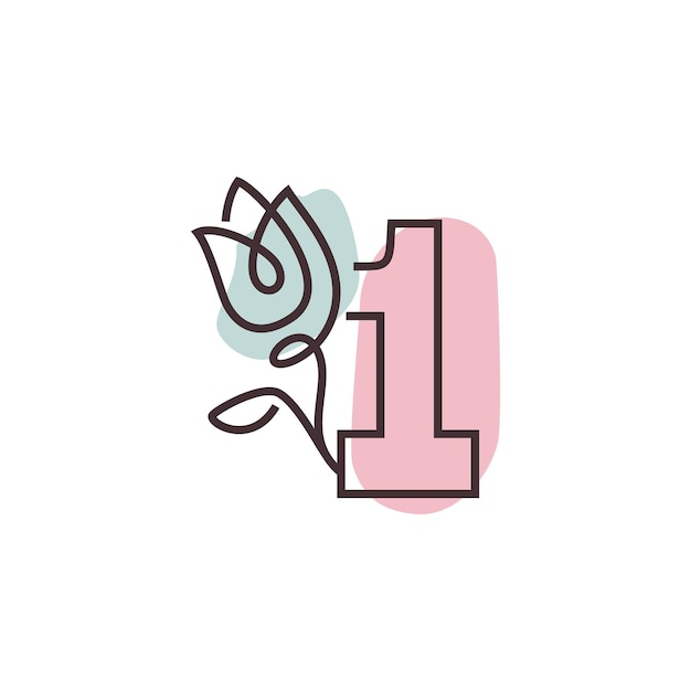 Flower Number 1 Logo