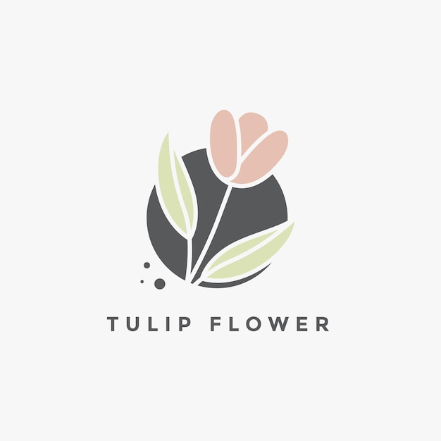 Flower organic boutique feminine abstract logo design vector illustration