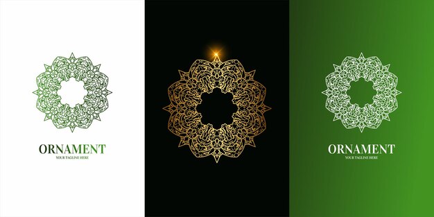 Flower or ornament logo template design.