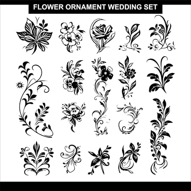 Collezione di set di ornamenti floreali per matrimoni dal design lussuoso 2