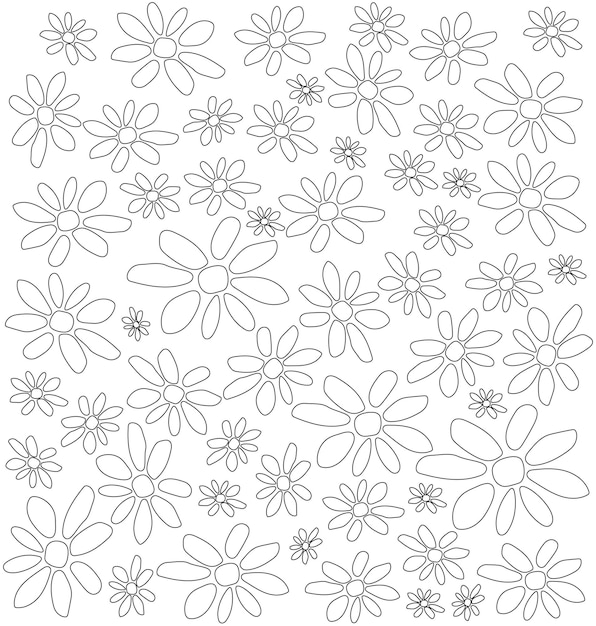 Flower Outline Pattern