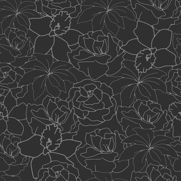 flower outline pattern