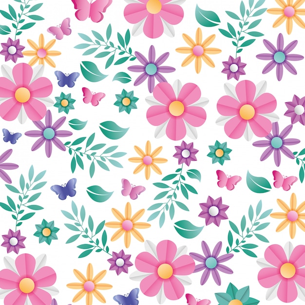 Flower pattern background. vector