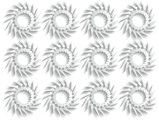 дизайн цветочного узора и узор круга на белом фоне