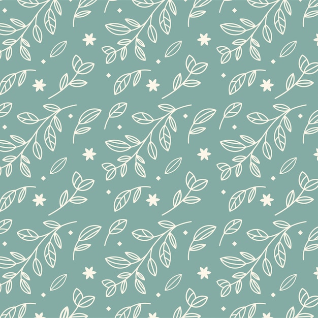 Flower pattern on a green background