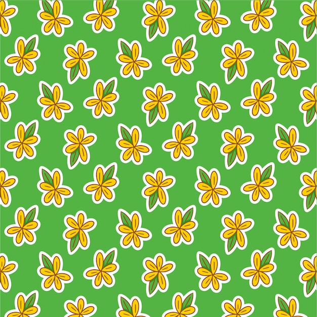 flower pattern on green