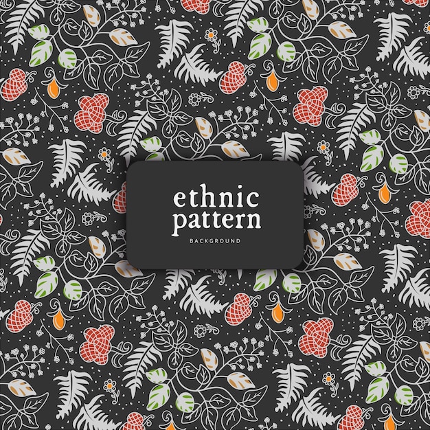 Flower Pattern Indonesian ethnic pattern traditional design for background