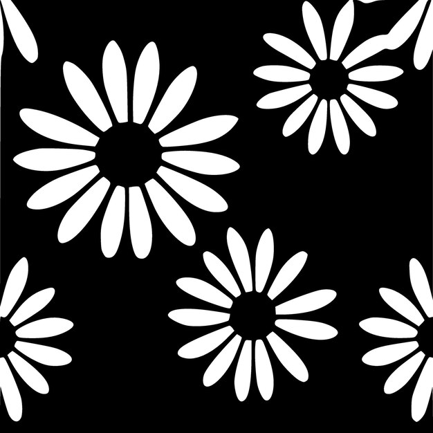 Vector flower pattern minimalist and simple silhouette vector illustration