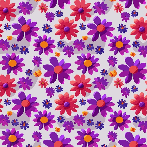 Flower pattern with leaves floral bouquets flower compositions floral pattern