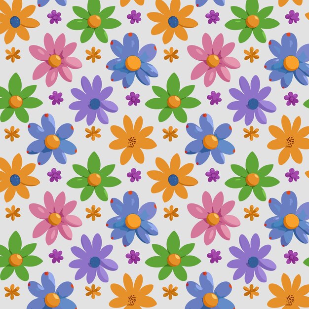 Flower pattern with leaves floral bouquets flower compositions floral pattern