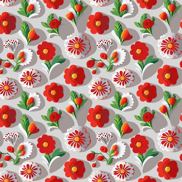 Flower pattern with leaves floral bouquets flower compositions floral pattern