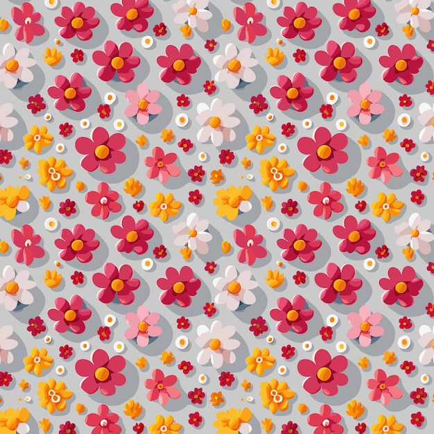 Flower pattern with leaves floral bouquets flower compositions floral pattern