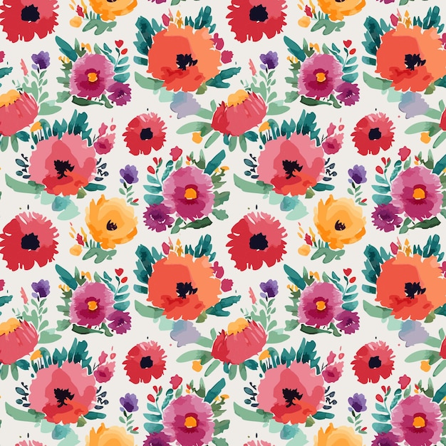 Flower pattern with leaves floral bouquets flower compositions floral pattern