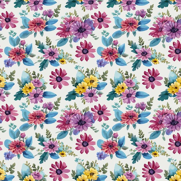 Flower pattern with leaves floral bouquets flower compositions floral pattern