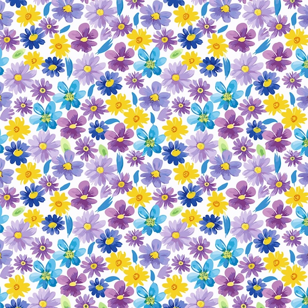 Flower pattern with leaves floral bouquets flower compositions floral pattern