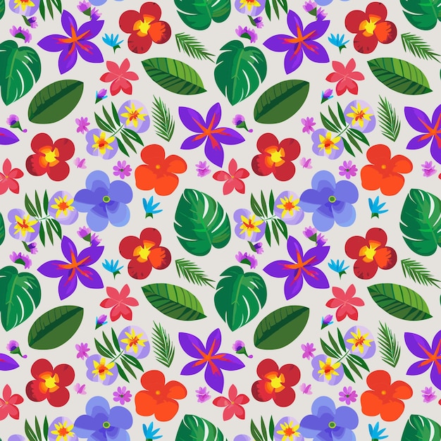 Flower pattern with leaves floral bouquets flower compositions floral pattern