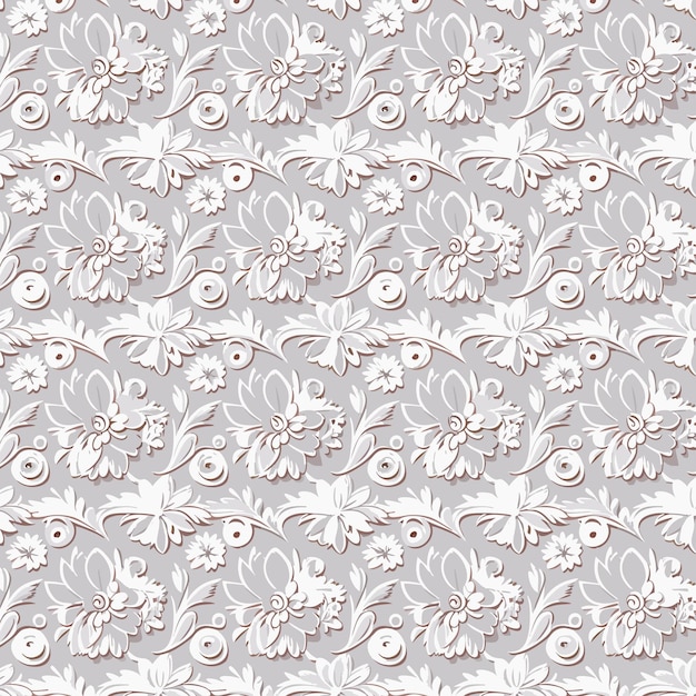 Vector flower pattern with leaves floral bouquets flower compositions floral pattern