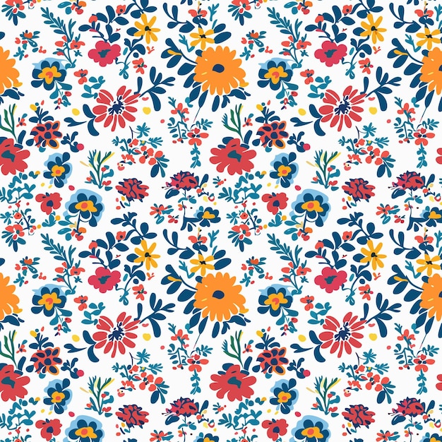 Vector flower pattern with leaves floral bouquets flower compositions floral pattern
