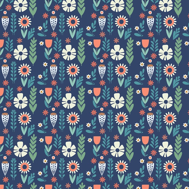 Flower pattern with leaves floral bouquets flower compositions floral pattern