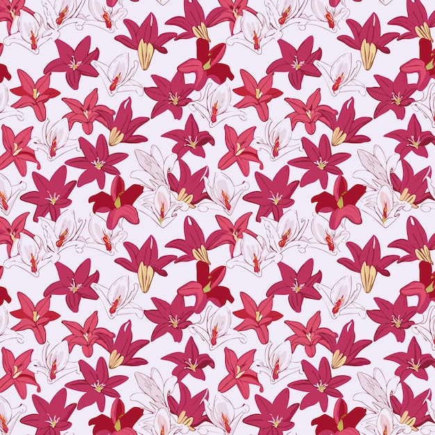 Flower pattern with leaves floral bouquets flower compositions floral pattern