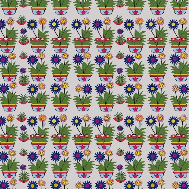 Flower pattern with leaves floral bouquets flower compositions floral pattern