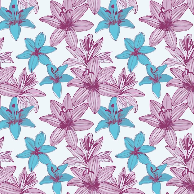 Flower pattern with leaves floral bouquets flower compositions floral pattern