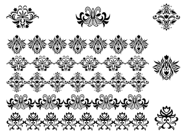 Flower patterns and borders