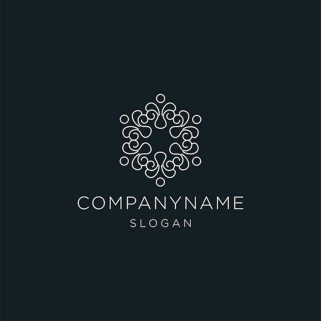 Flower people logo icon design template