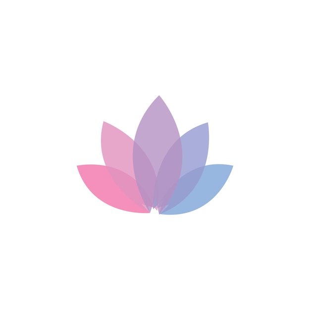Vector flower petals logo