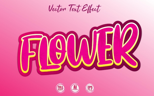 Flower pink text effect