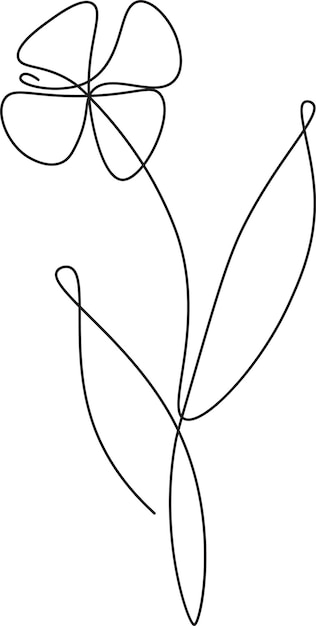 Vector flower plant outline