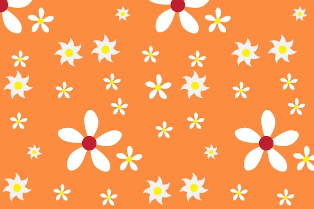 flower and plant pattern, seamless