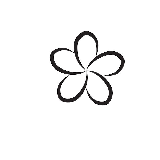 Flower plumeria logo vector element symbol design