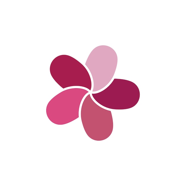 Design del simbolo dell'elemento vettoriale del logo della plumeria floreale