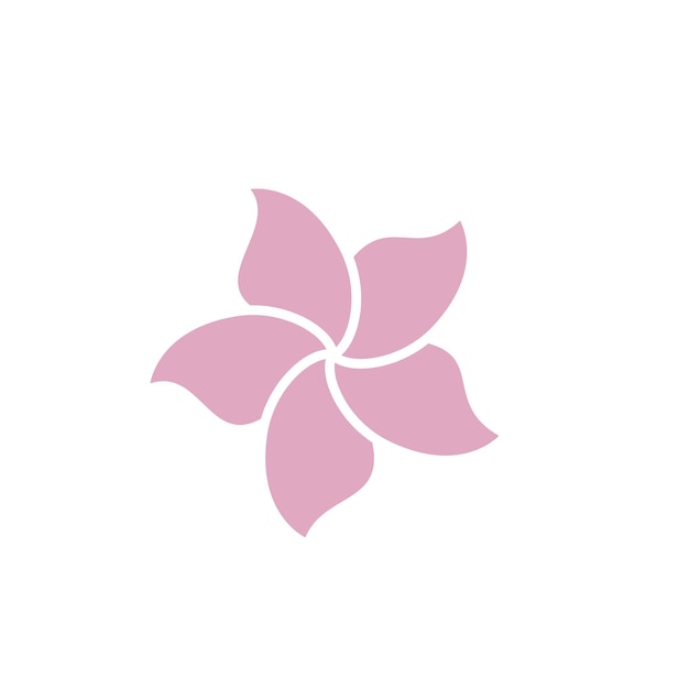 Design del simbolo dell'elemento vettoriale del logo della plumeria floreale