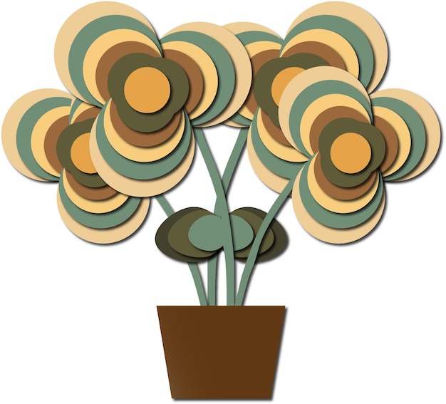 Vector flower pot