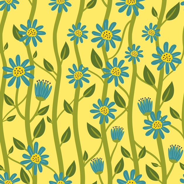 Vector flower power seamless pattern