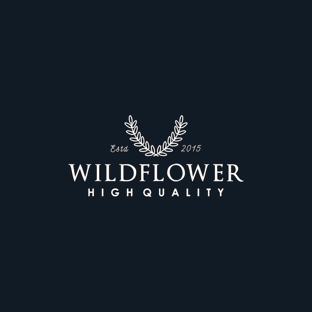 Modello di progettazione logo premium fiore