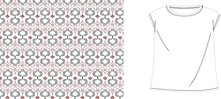 Vector flower seamless pattern on background design for textile cloth cute seamless vector stock floral design