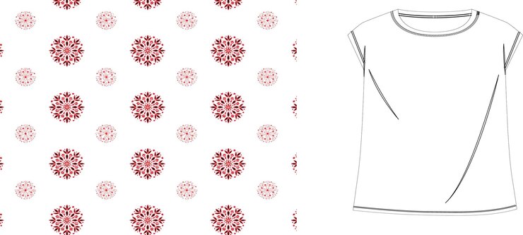 Vector flower seamless pattern on background design for textile cloth cute seamless vector stock floral design